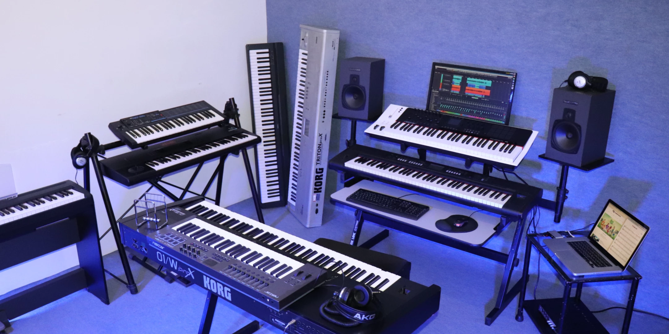 Sala Azul - Sala de formação de piano e teclados de 30m² na LXPRO