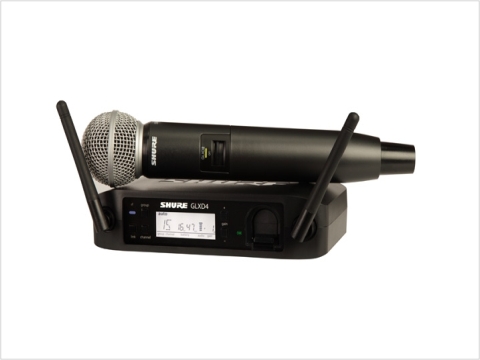 Sistema wireless Shure GLXD24E com SM58